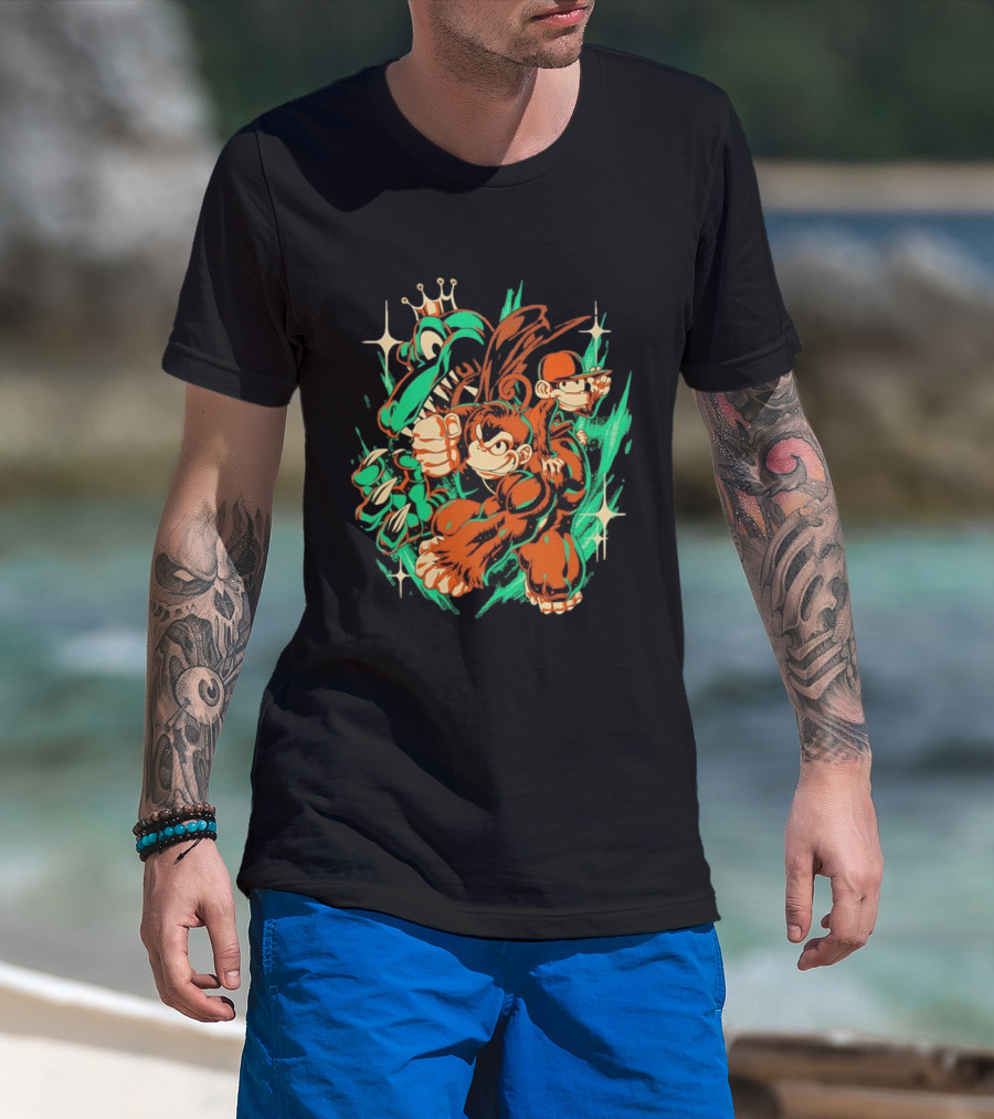 Donkey Kong Country Powerful Punch Dynamic Adventure T-Shirt