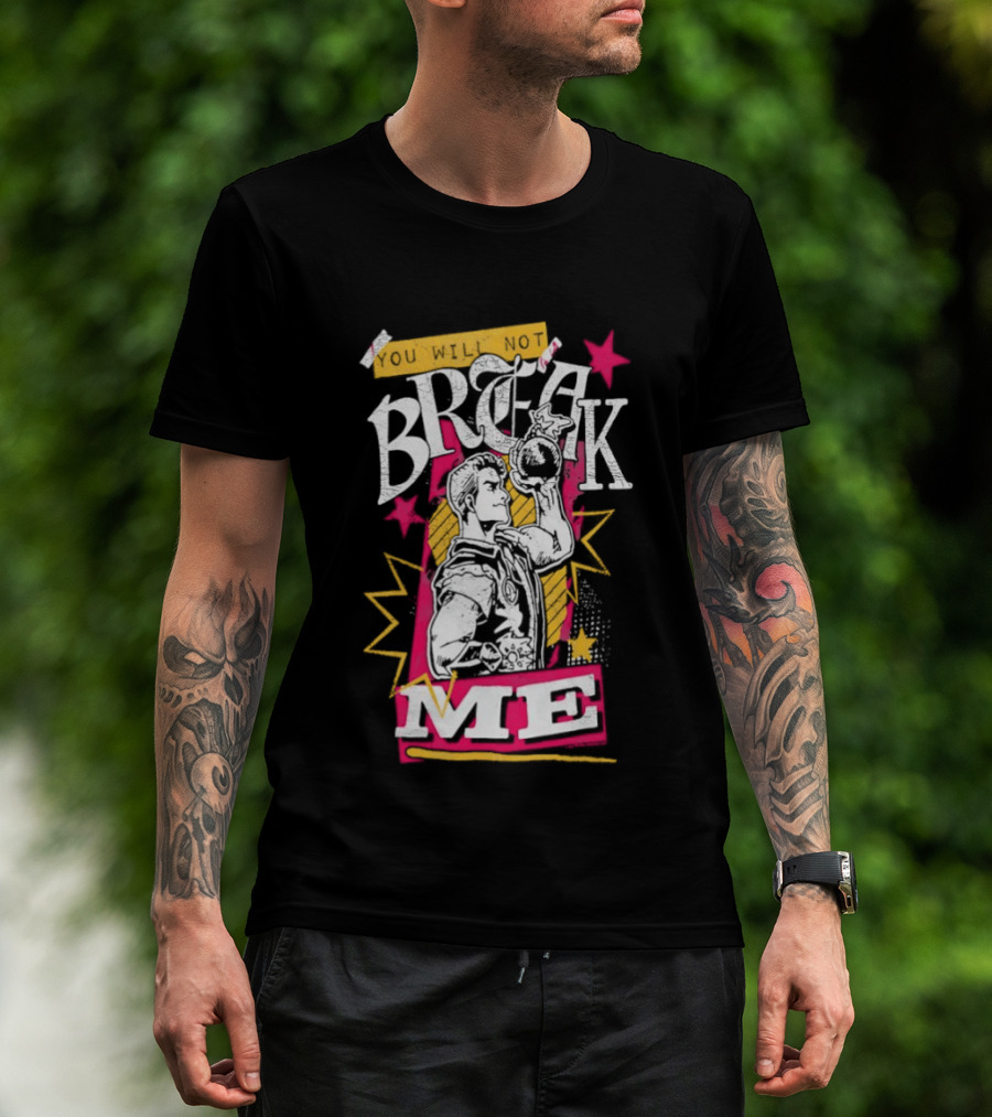 Break Me Bomb Guy Bold Typography Power Starburst T-Shirt