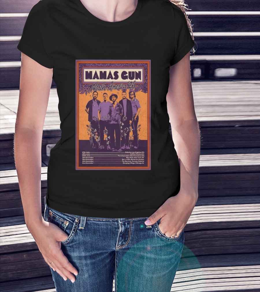 Mamas Gun North America Tour 2026 Dates And Locations T-Shirt
