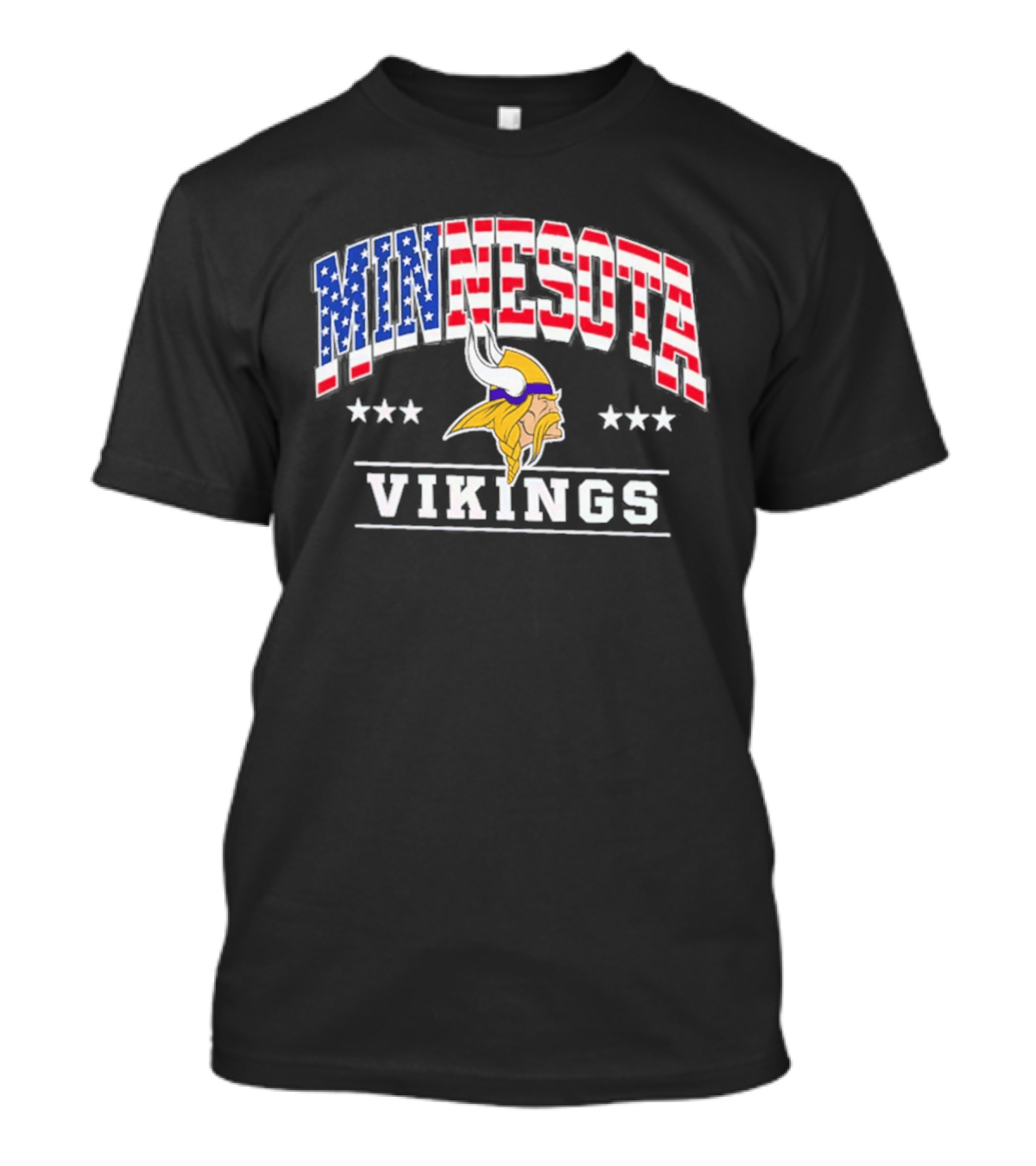 Minnesota Vikings Americana 250th Anniversary Stars And Stripes T-Shirt