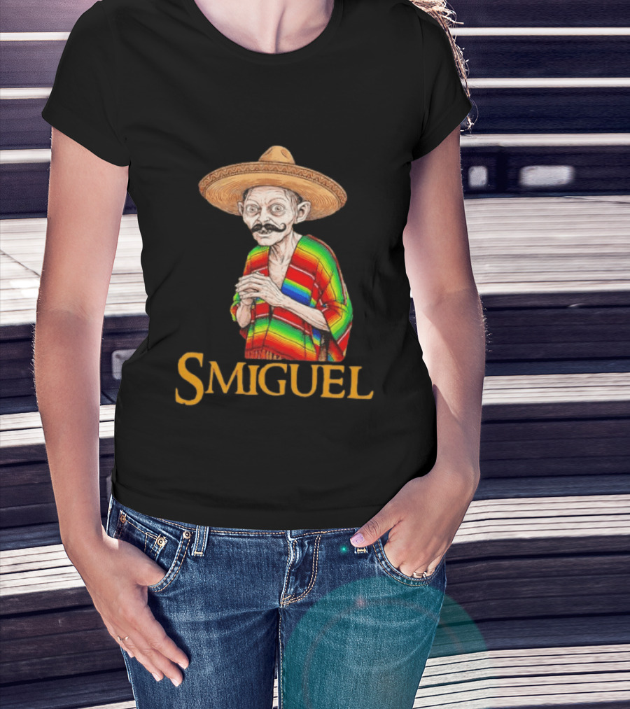Smiguel Mexican Poncho Sombrero T-Shirt