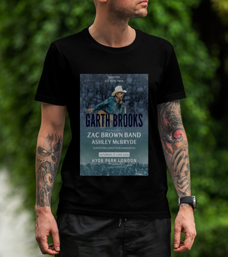 BST Hyde Park Garth Brooks Zac Brown Band Ashley McBryde London June 27 2026 T-Shirt