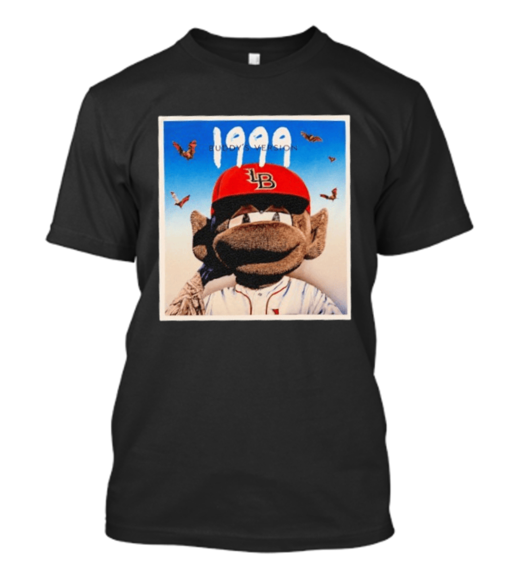 1999 Buddy's Version LB Red Cap Baseball T-Shirt
