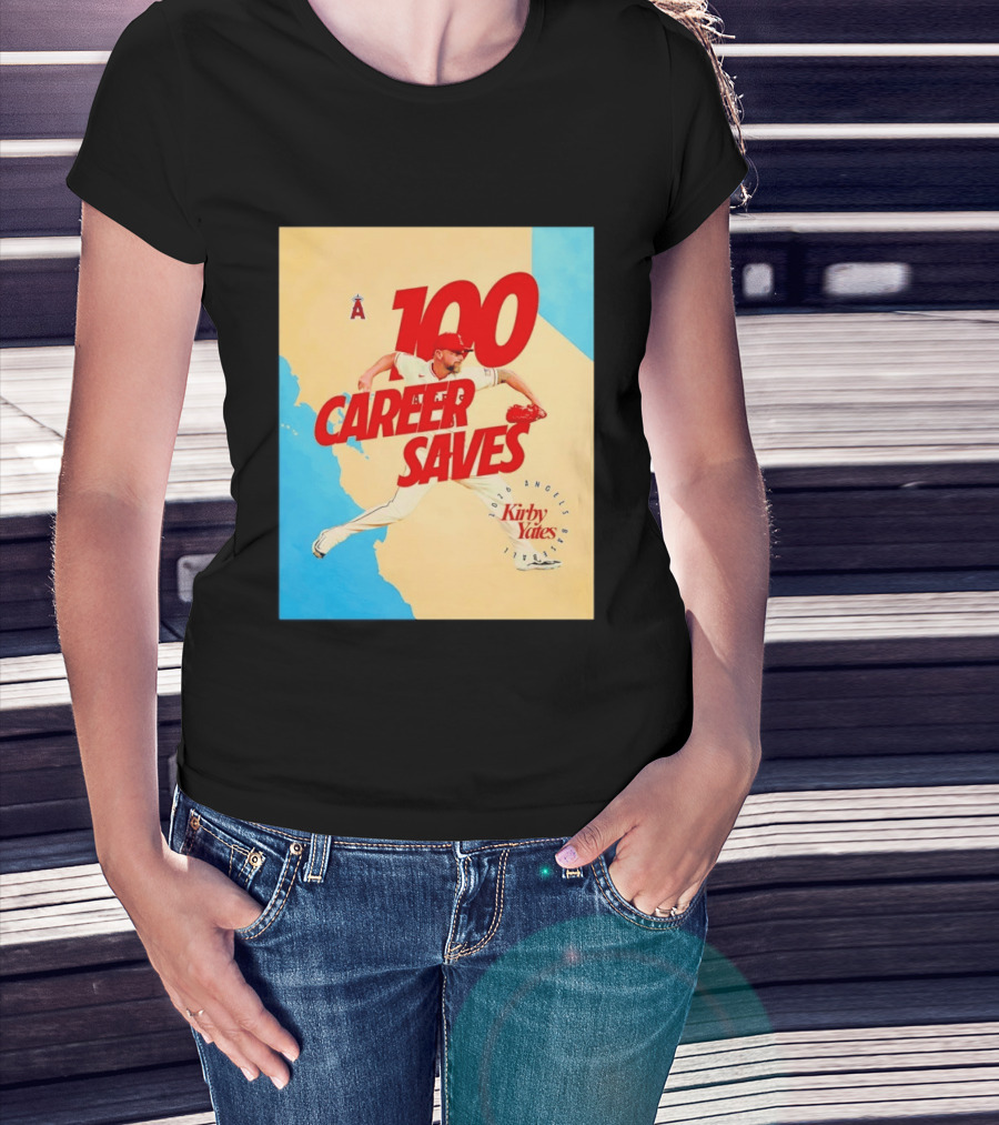 Los Angeles Angels Kirby Yates 100 Career Saves Milestone 2026 T-Shirt
