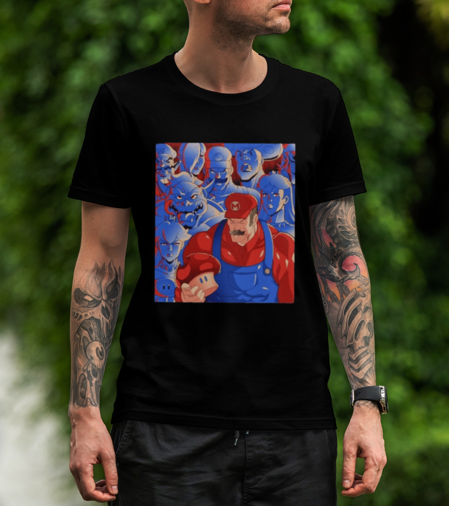 Leader Of Mushrooms Mario Nostalgic Gaming Characters T-Shirt
