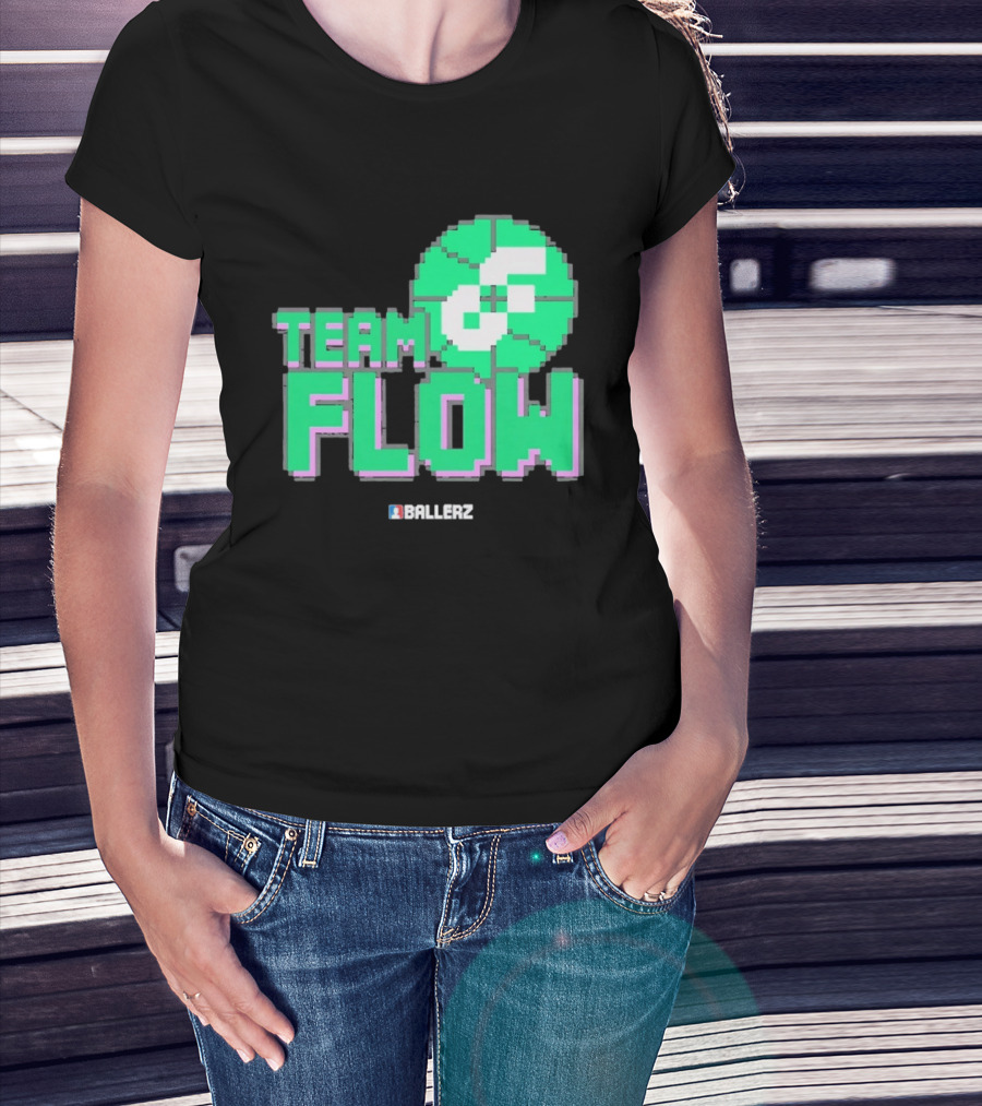 Team Flow Ballerz Pixel Basketball T-Shirt