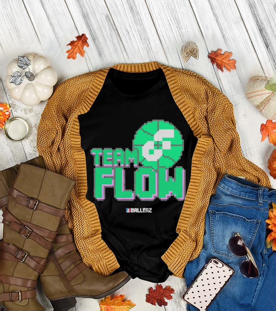 Team Flow Ballerz Pixel Basketball T-Shirt