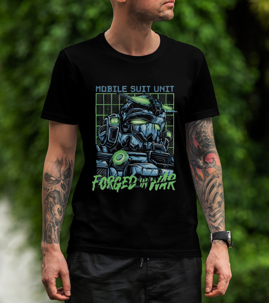 Mobile Suit Unit Forged In War Mecha Robot T-Shirt