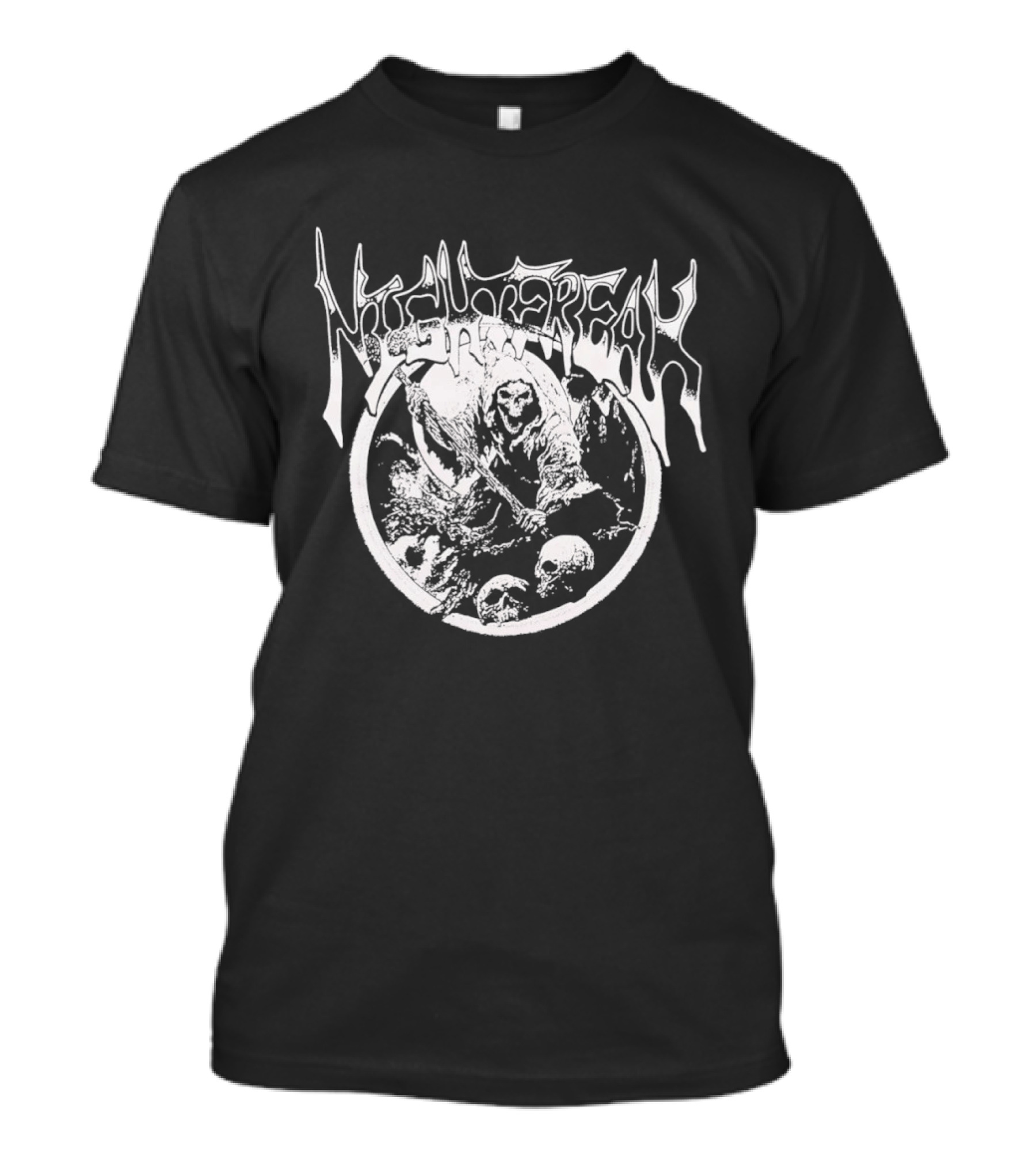 Night Freak Grim Reaper Skull Circle T-Shirt