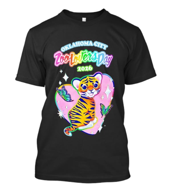 Oklahoma City Zoo Lovers Day 2026 Tiger And Butterflies Hearts T-Shirt