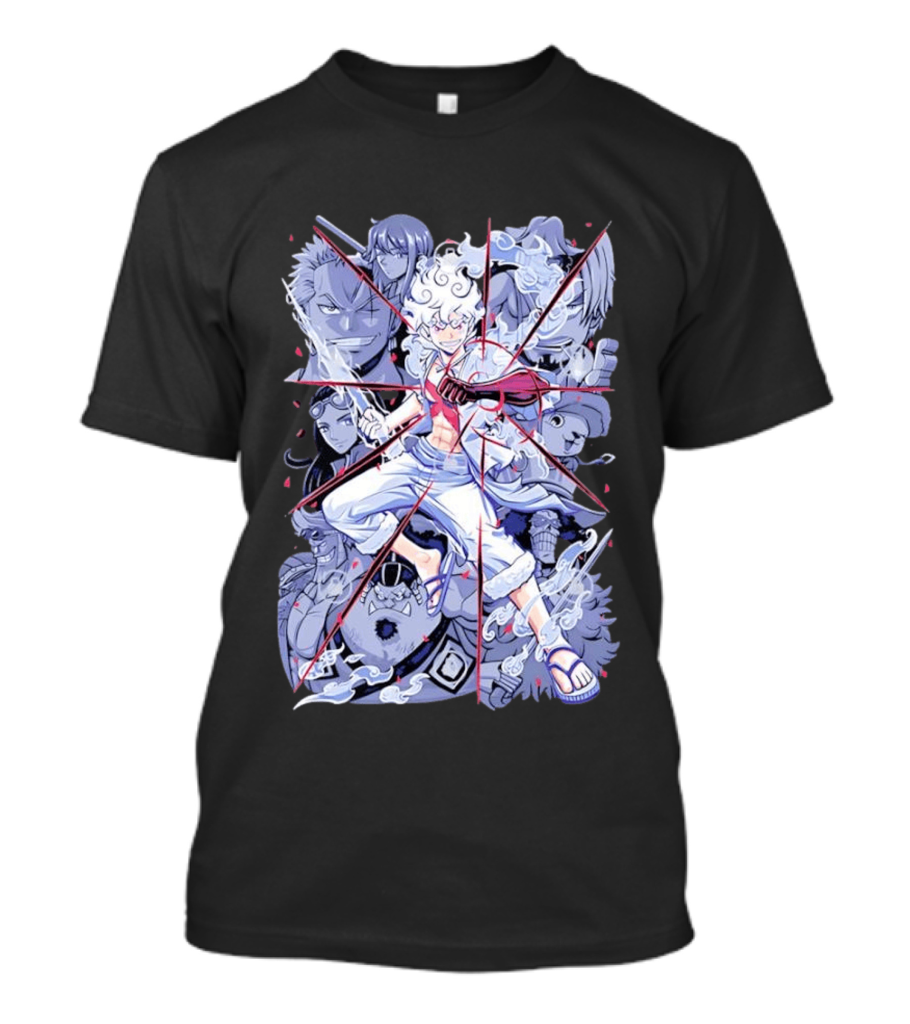Luffy Gear Fifth Transformation With Crew Fearless Adventure T-Shirt