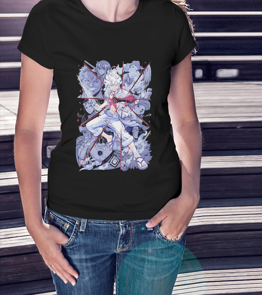 Luffy Gear Fifth Transformation With Crew Fearless Adventure T-Shirt