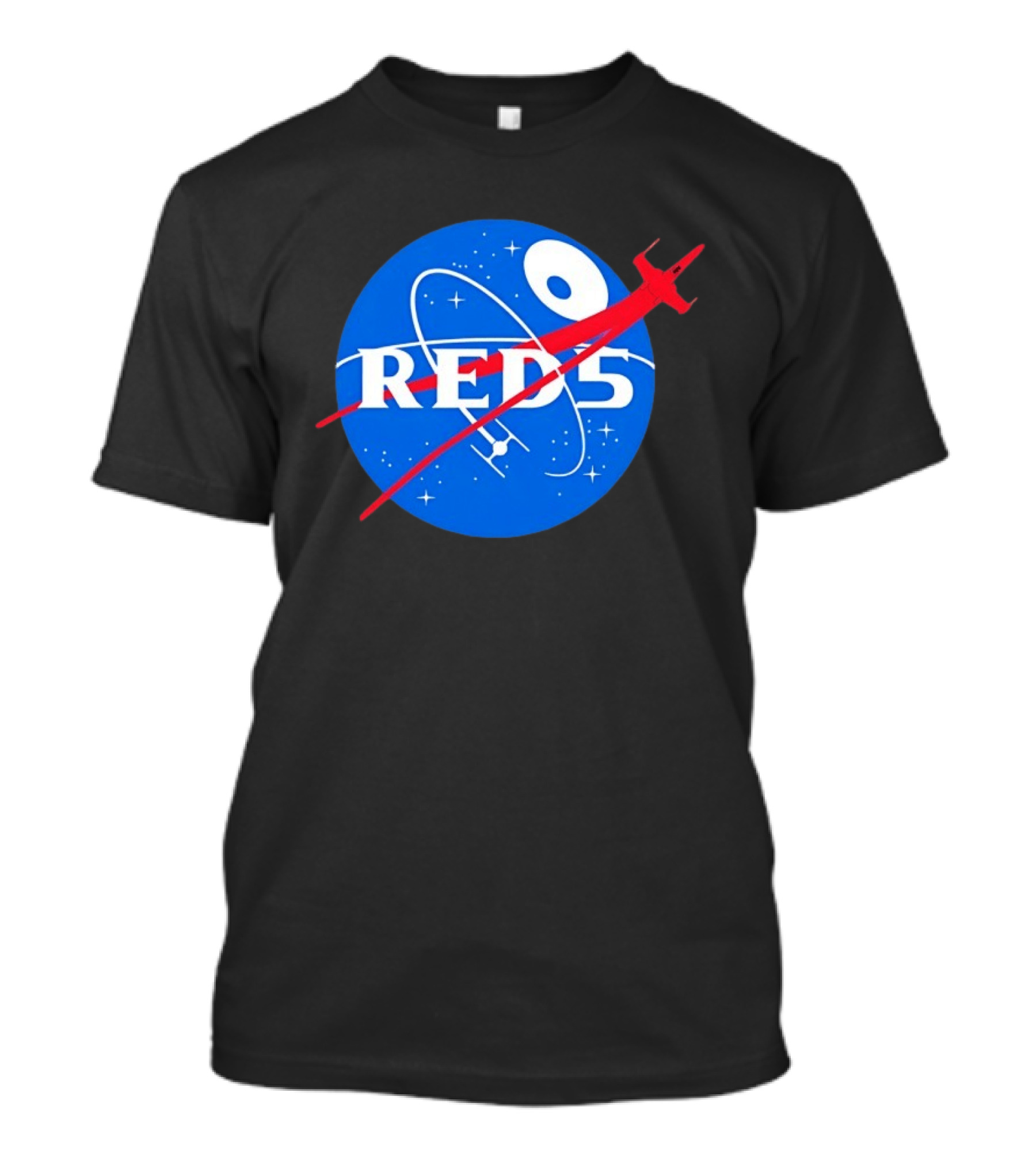 Red 5 NASA Space X Wing Mashup Astronaut Star T-Shirt