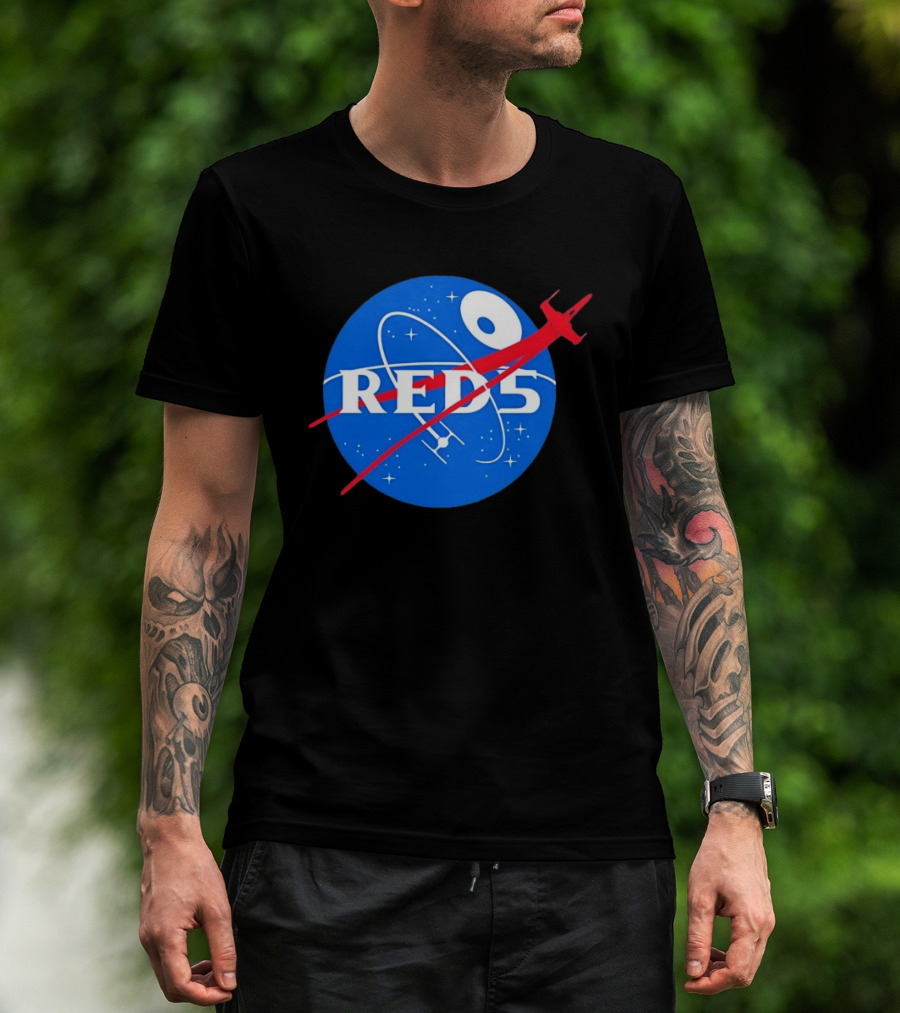 Red 5 NASA Space X Wing Mashup Astronaut Star T-Shirt