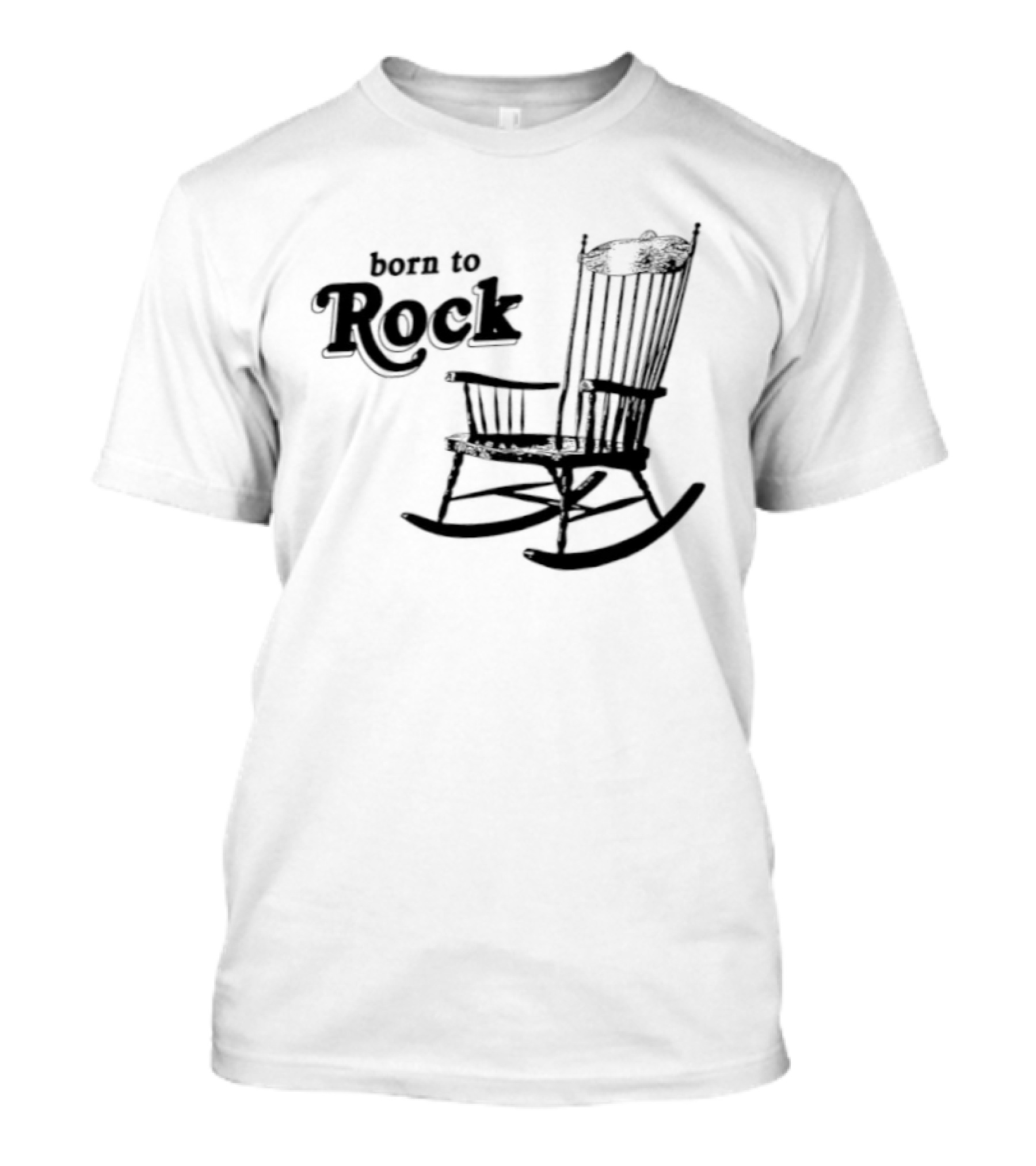 Born To Rock Rocking Chair Pun Music Fun T-Shirt