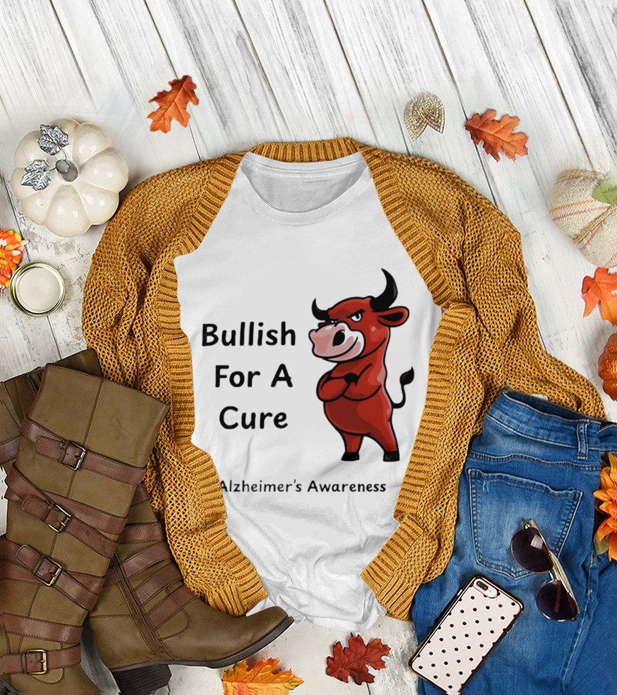 Bullish for a Cure Alzheimer's Awareness Red Bull T-Shirt