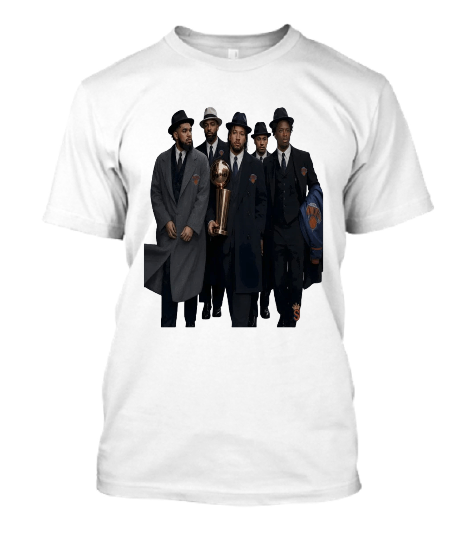 Knicks Mafia New York Knicks Players Suits Championship Trophy T-Shirt