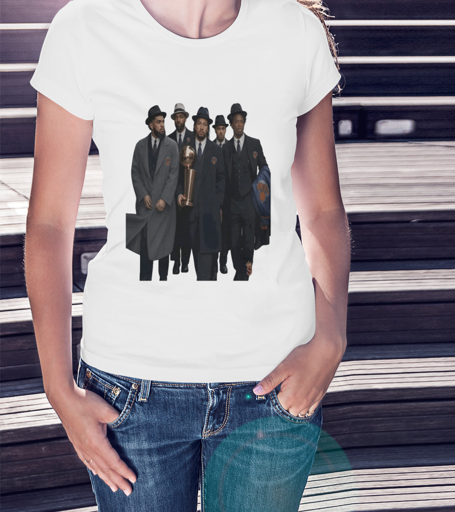 Knicks Mafia New York Knicks Players Suits Championship Trophy T-Shirt