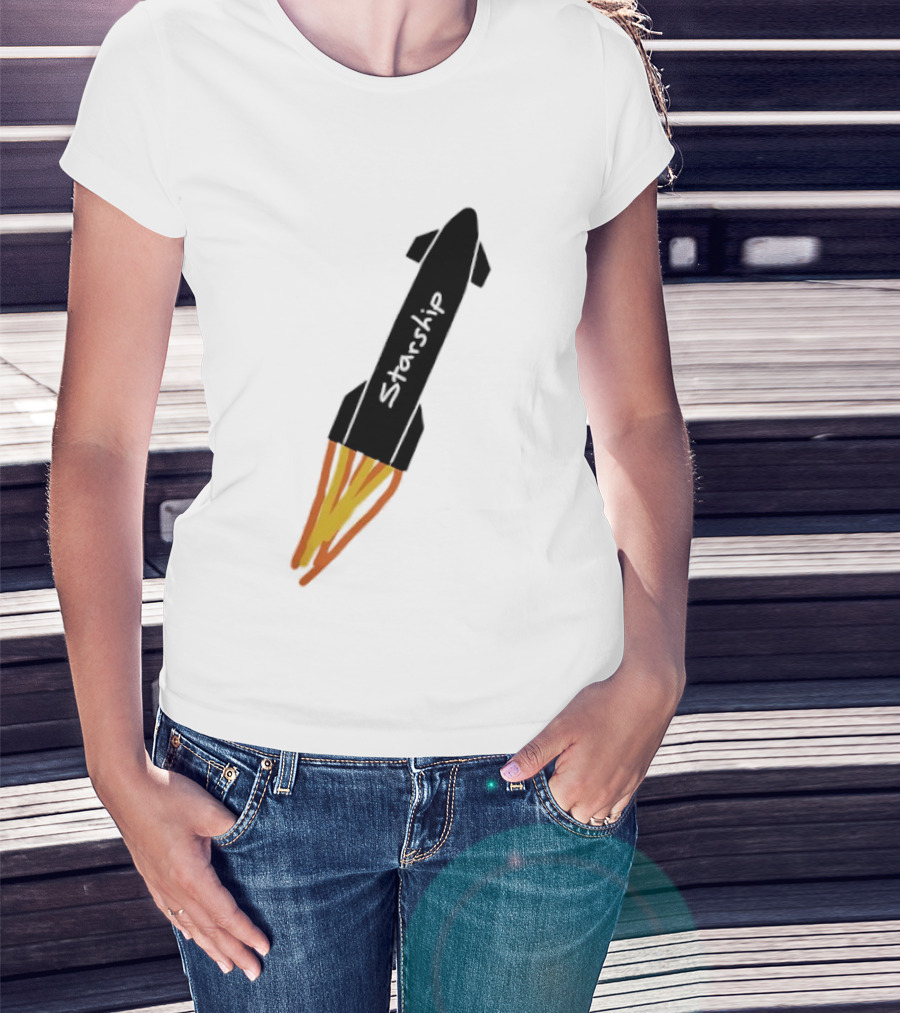 Starship Rocket SpaceX Space Exploration T-Shirt