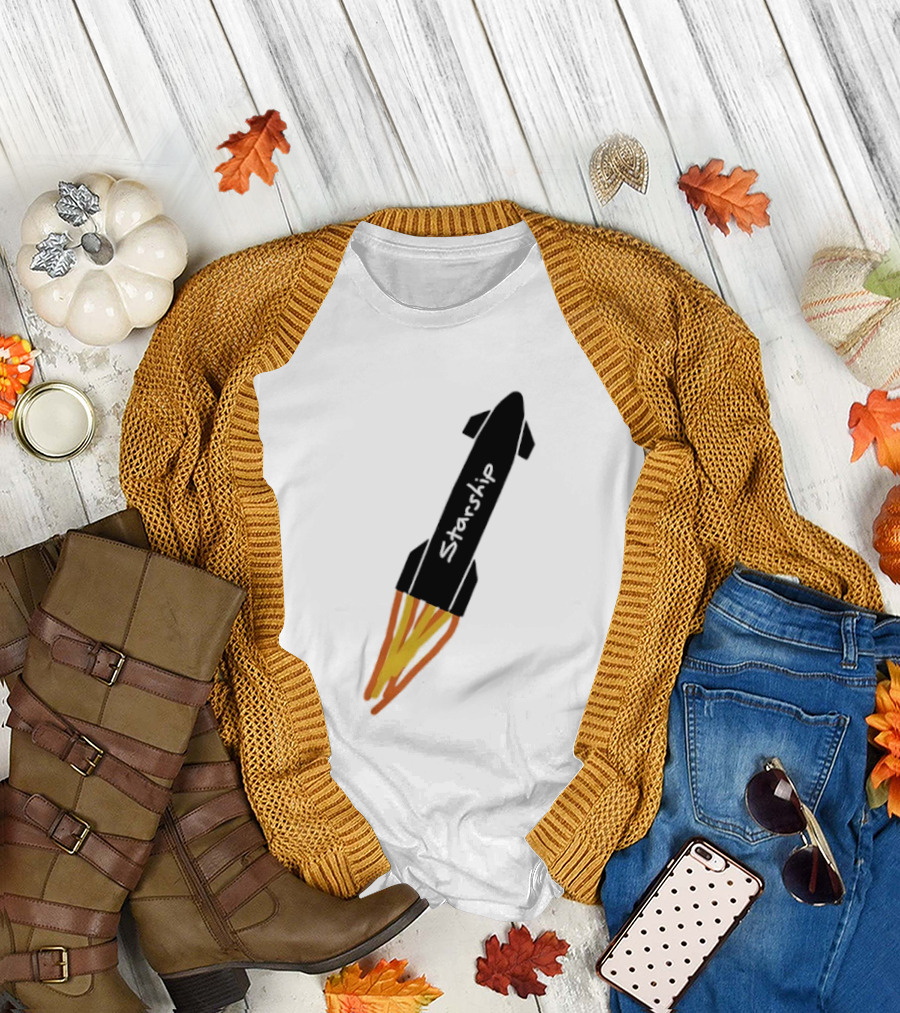 Starship Rocket SpaceX Space Exploration T-Shirt