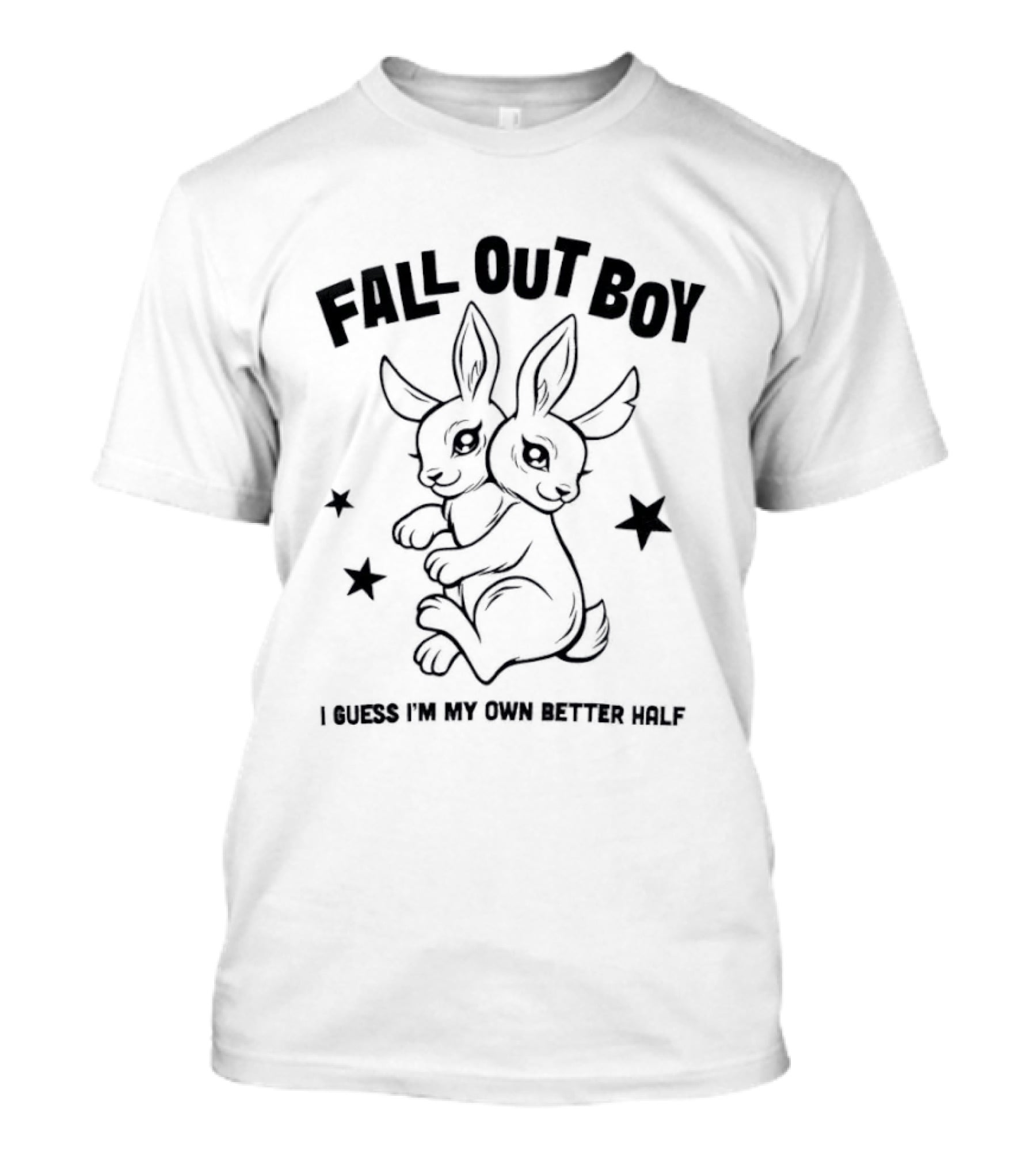 Fall Out Boy I Guess I'm My Own Better Half Two Headed Bunny Stars T-Shirt