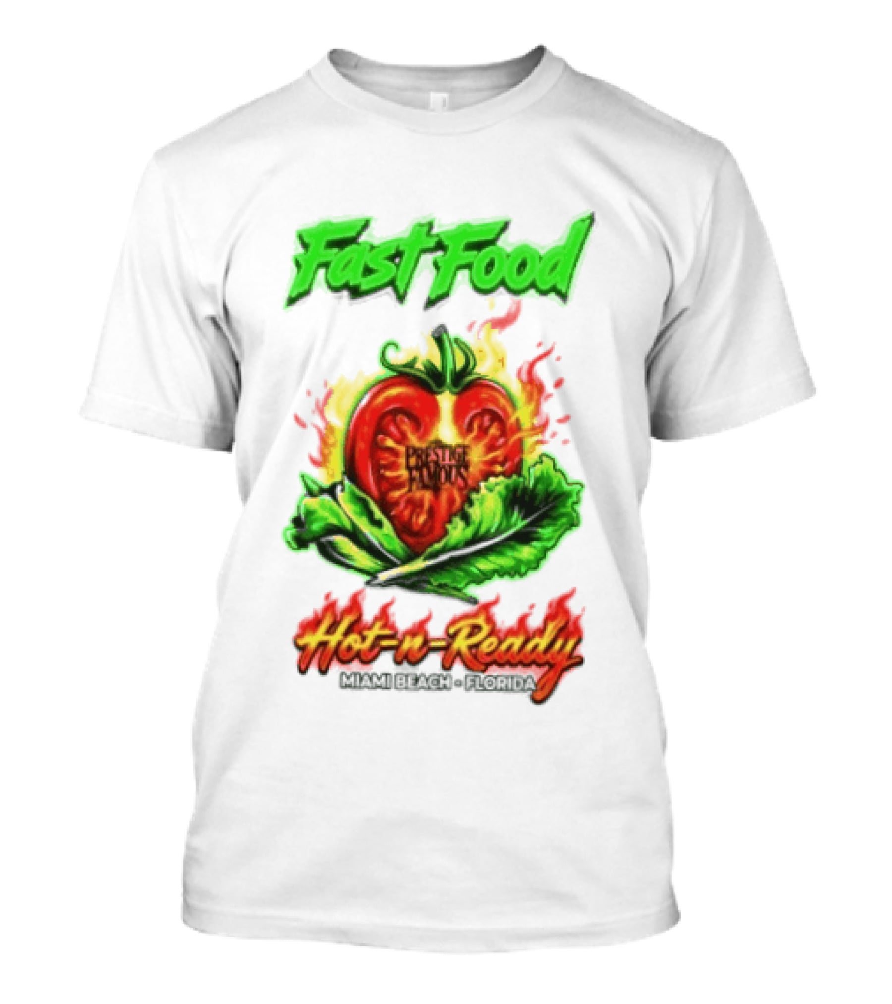 Fast Food Prestige Famous Hot N Ready Miami Beach Florida T-Shirt
