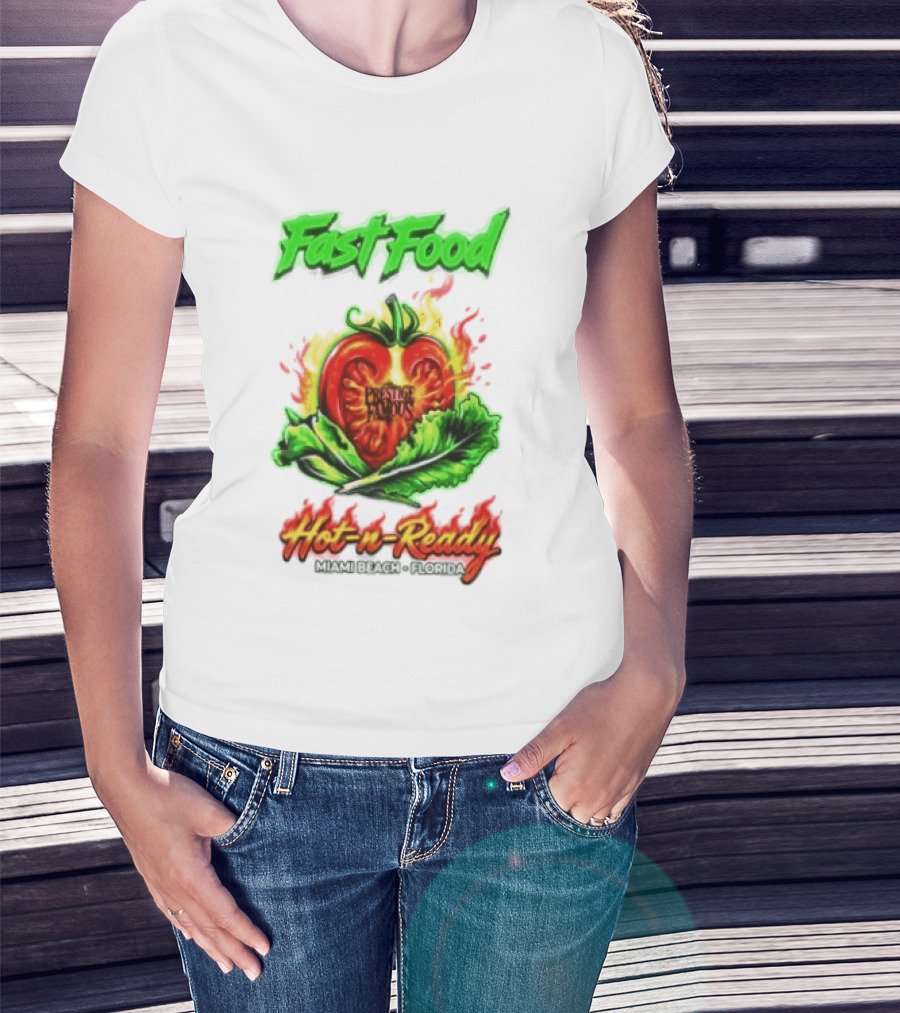 Fast Food Prestige Famous Hot N Ready Miami Beach Florida T-Shirt