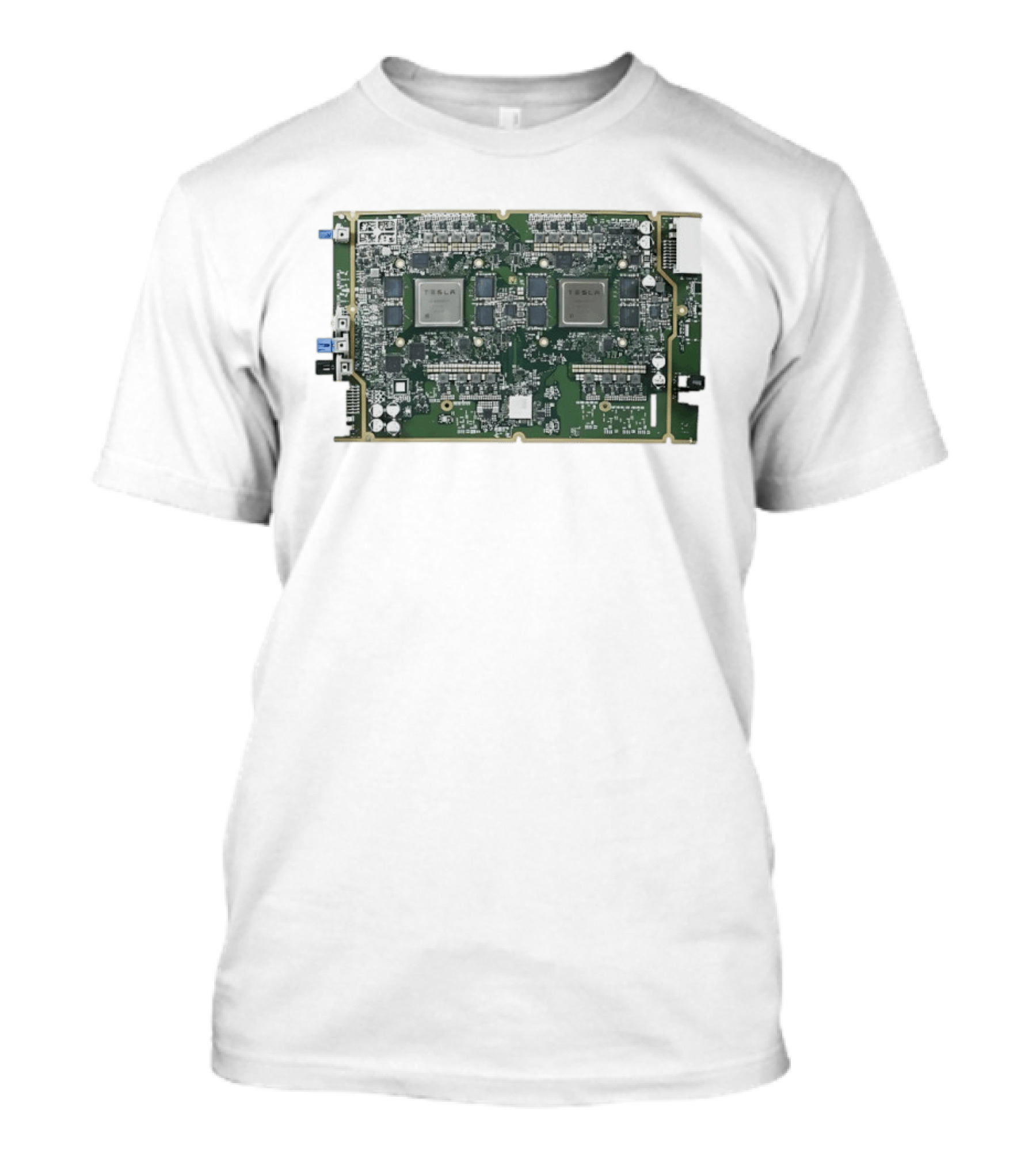Tesla HW4 Brain Circuit Board Computer Chip Technology T-Shirt