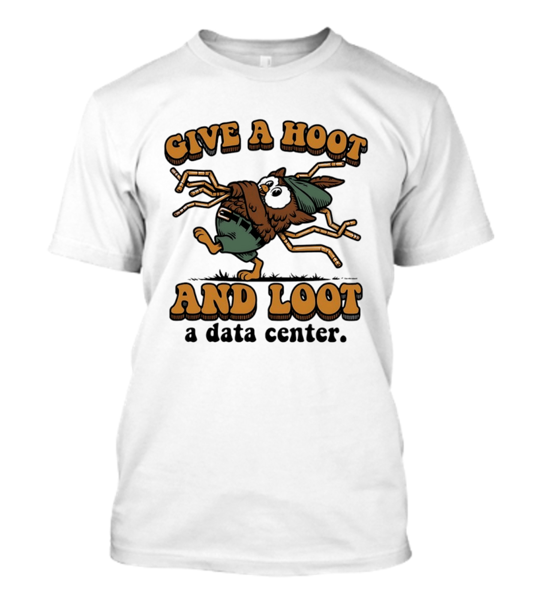 Give A Hoot And Loot A Data Center Owl With Circuit Board Wings T-Shirt