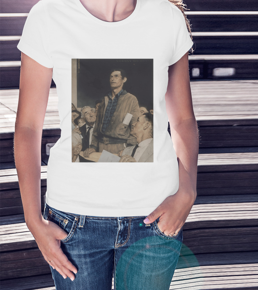 Norman Rockwell Four Freedoms 1943 Freedom Of Speech Timeless T-Shirt