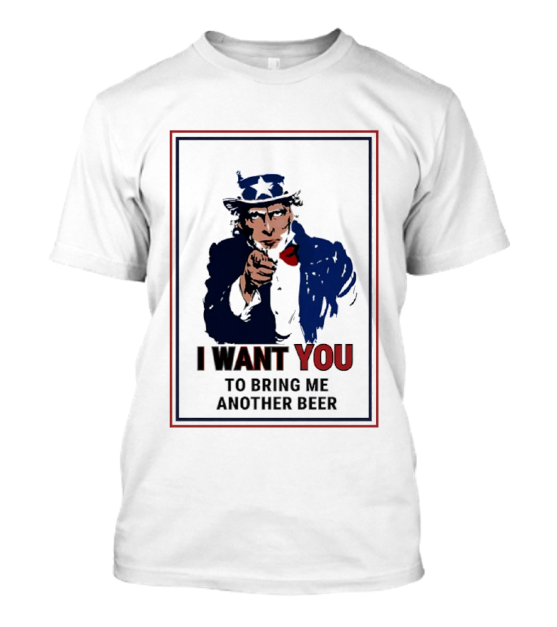 Uncle Sam I Want You To Bring Me Another Beer Pointer T-Shirt