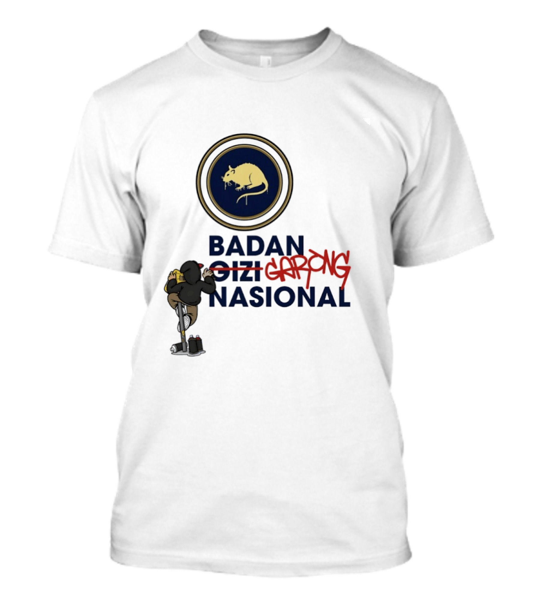 Badan Gizi Garong Nasional Indonesia Rat Symbol Satire T-Shirt