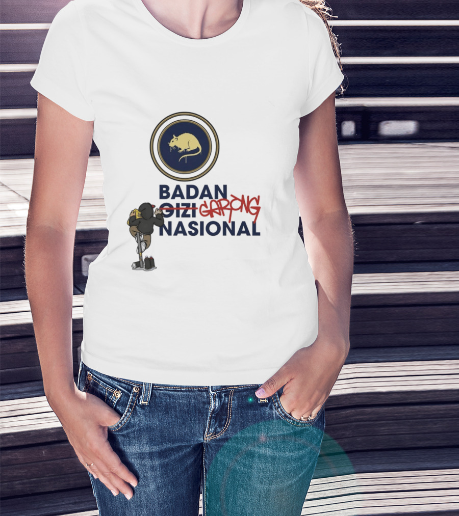 Badan Gizi Garong Nasional Indonesia Rat Symbol Satire T-Shirt