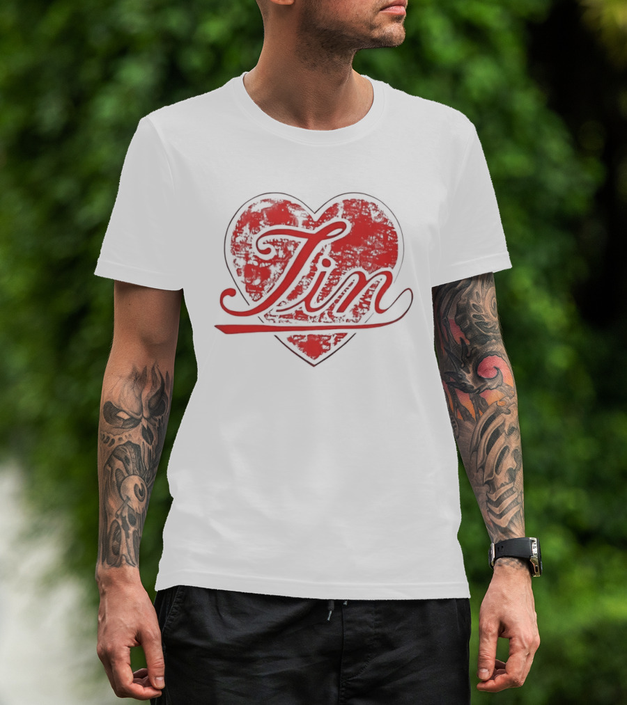 BTS Army Red Jin Heart T-Shirt