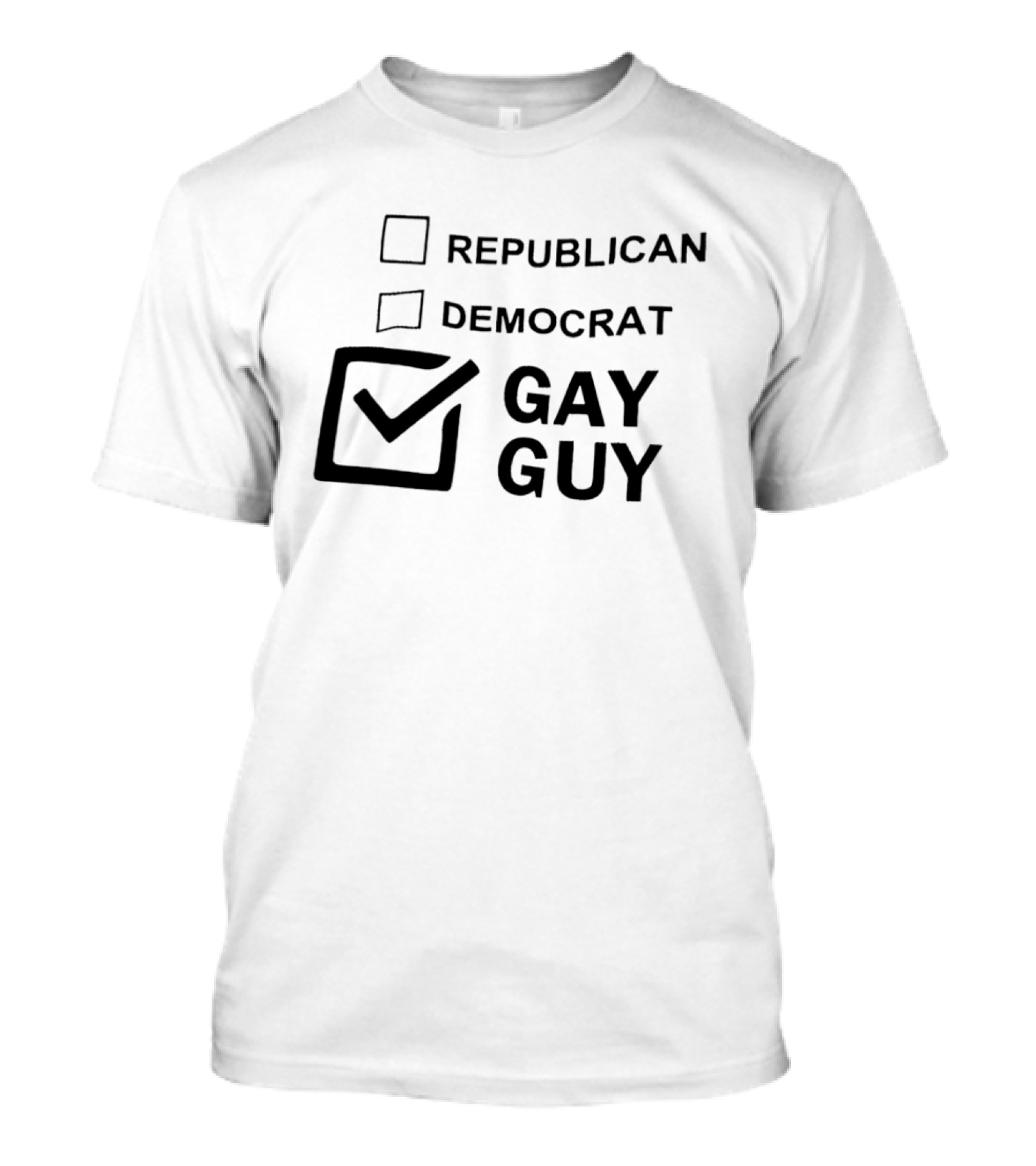 Republican Democrat Gay Guy Checkbox LGBTQ Pride T-Shirt