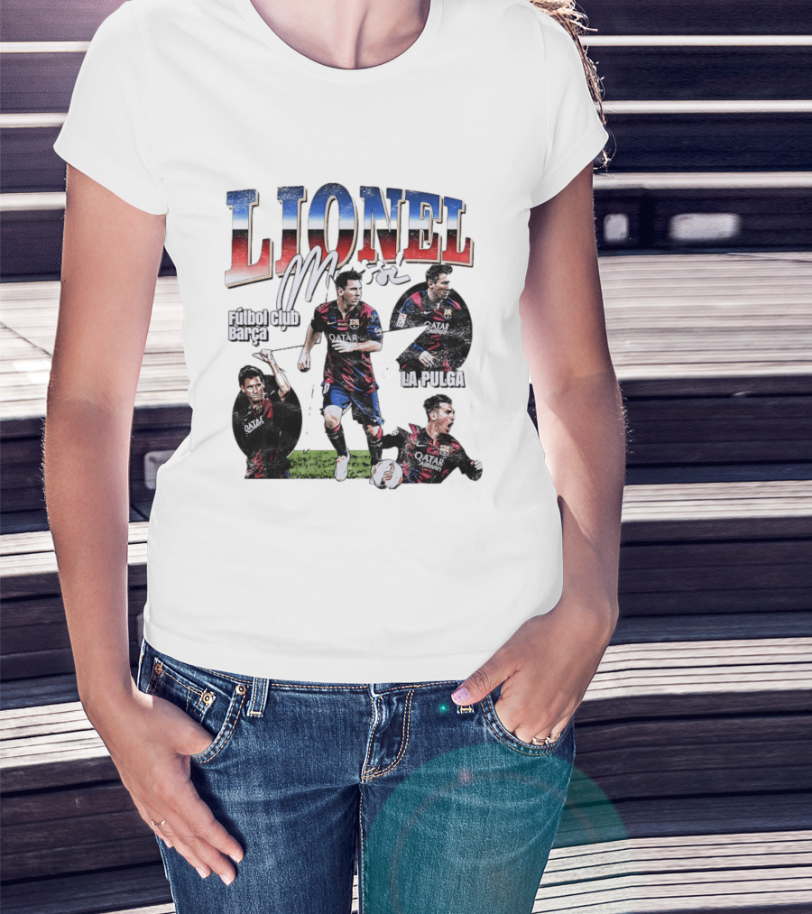 Lionel Messi Futbol Club Barcelona La Pulga M T-Shirt