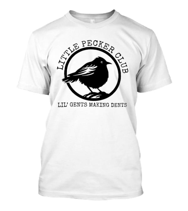 Little Pecker Club Lil' Gents Making Dents Bird Silhouette Circle T-Shirt