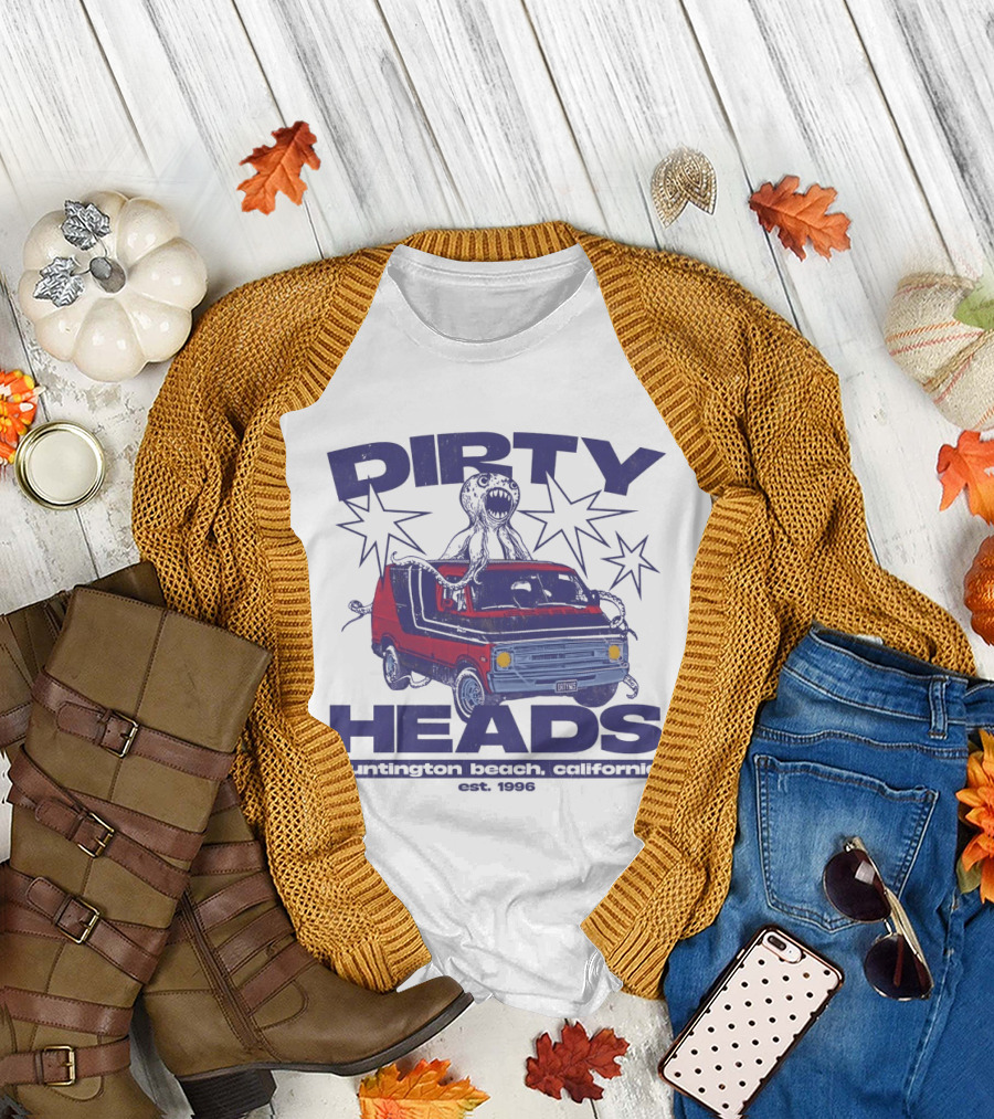 Dirty Heads Huntington Beach California Van and Octopus Est. 1996 T-Shirt