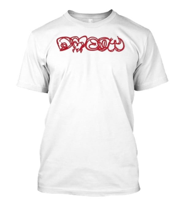 Tntco Scribble Dread Red Bold Handwriting T-Shirt
