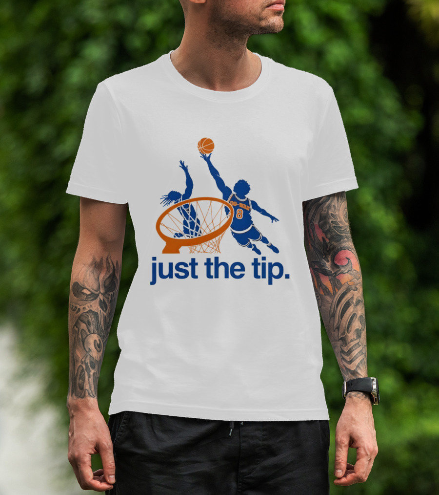 OG Anunoby New York Knicks Basketball Just The Tip NBA 2026 T-Shirt