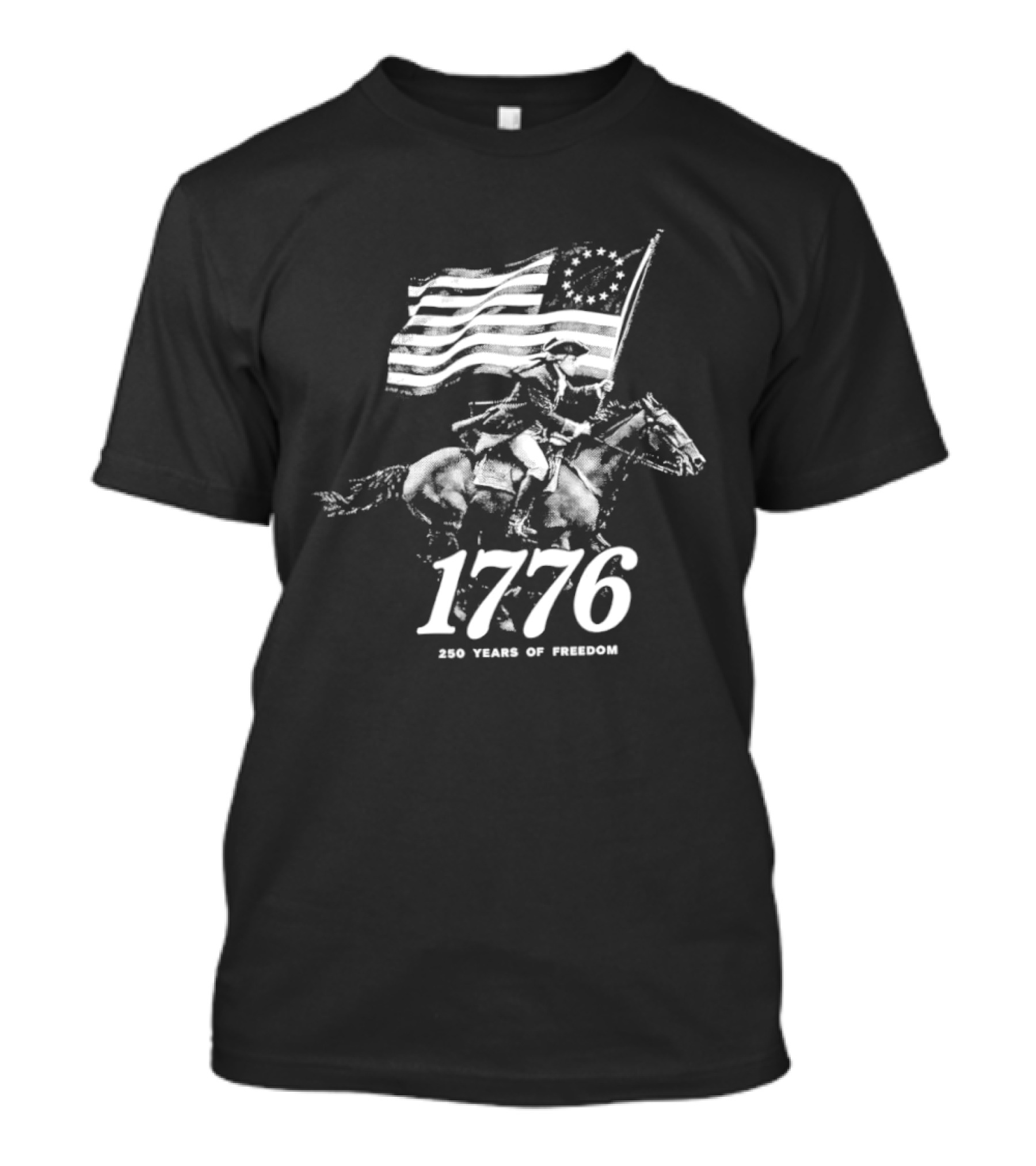 1776 250 Years Of Freedom Washington Riding With American Flag T-Shirt