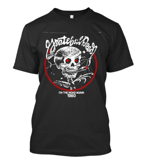 Grateful Dead 1980 Skull On The Road Again T-Shirt