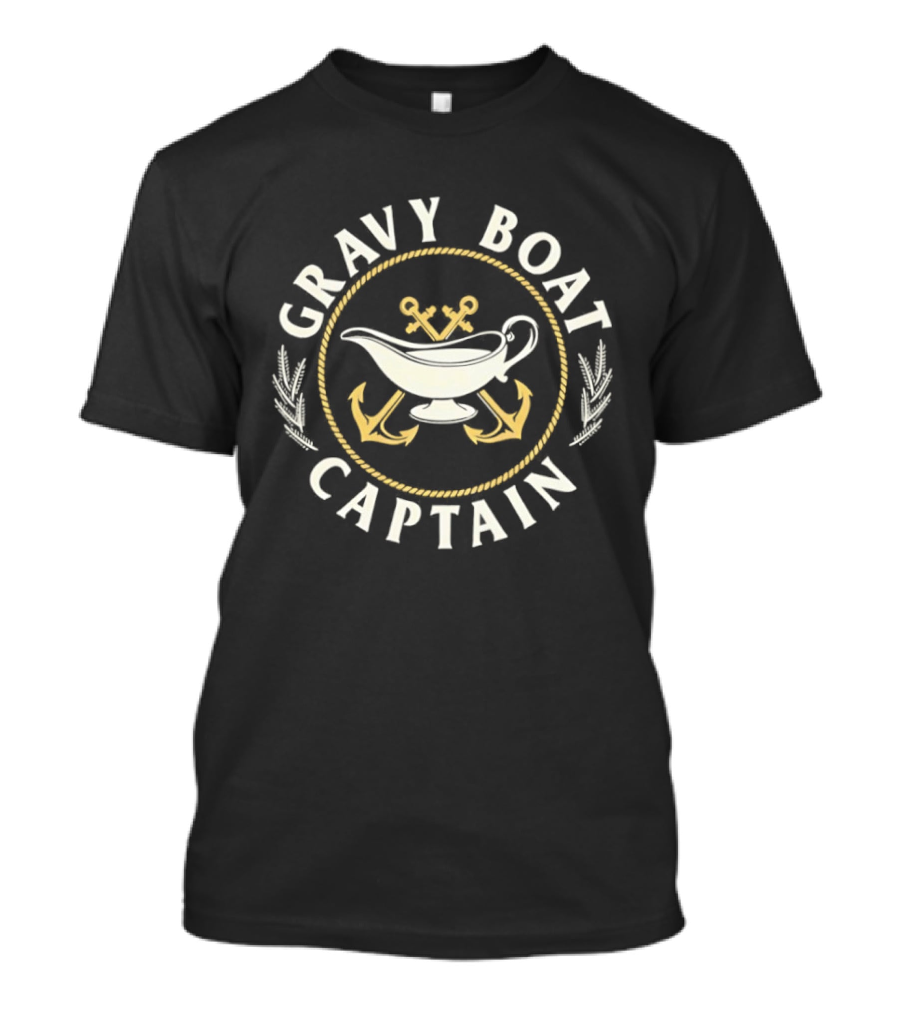 Gravy Boat Captain Thanksgiving Nautical Humor Cooking Anchors T-Shirt