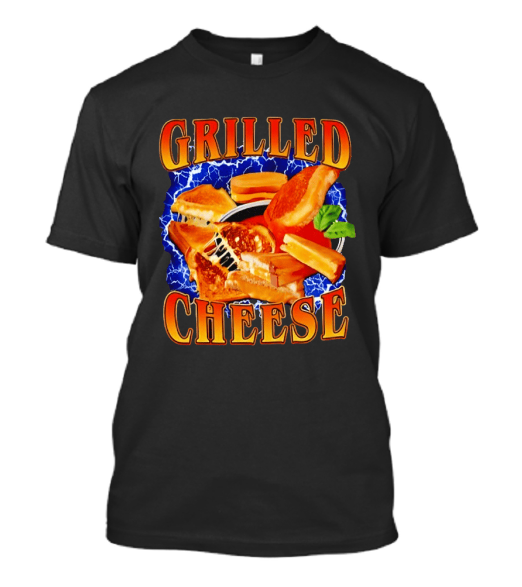 Grilled Cheese Lightning 90s Bootleg Blue T-Shirt