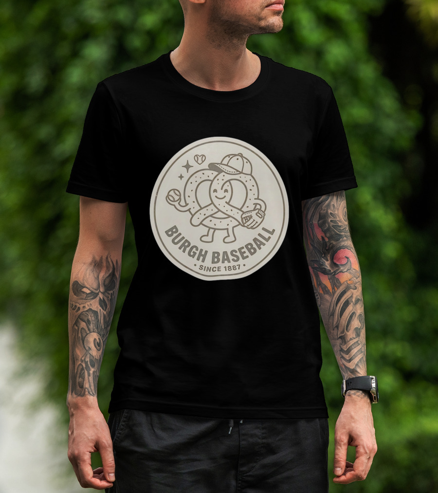 Burgh Baseball Since 1887 Pittsburgh Pretzel Softball Cap T-Shirt