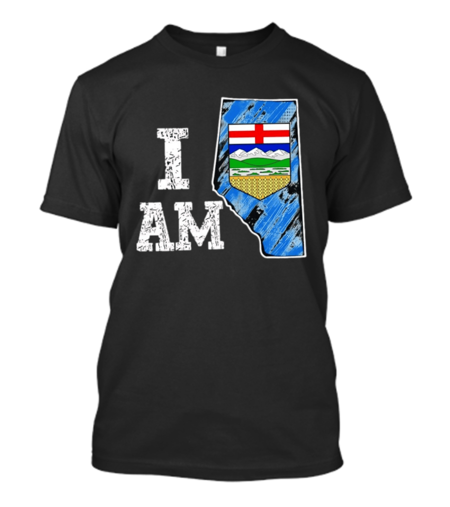 I Am Alberta Canada Province Emblem And Flag Pride T-Shirt