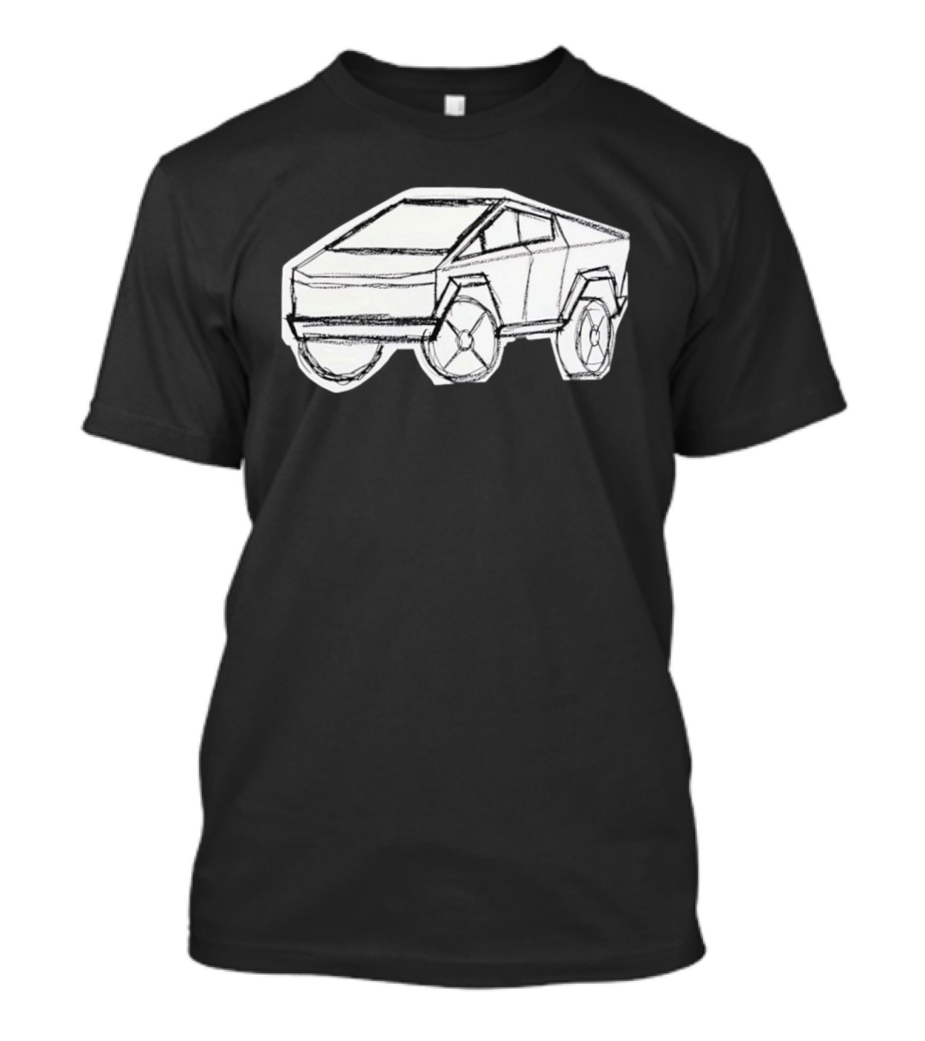 Tesla Cybertruck Electric Vehicle Cyber Sketch T-Shirt