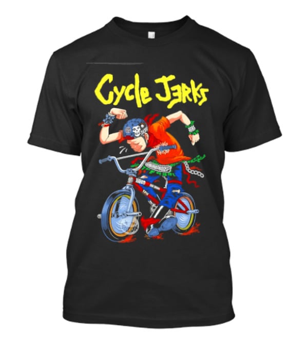 Cycle Jerks Undiagnosed Black Flag Bad Brains Bad Religion NOFX Biking Adventure T-Shirt