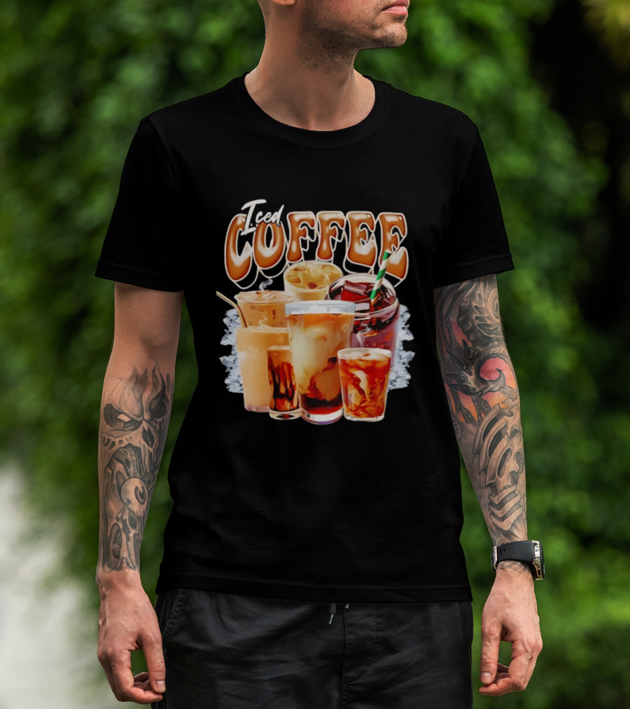 Iced Coffee Collage Iced Drinks Bootleg Vintage Aesthetic T-Shirt