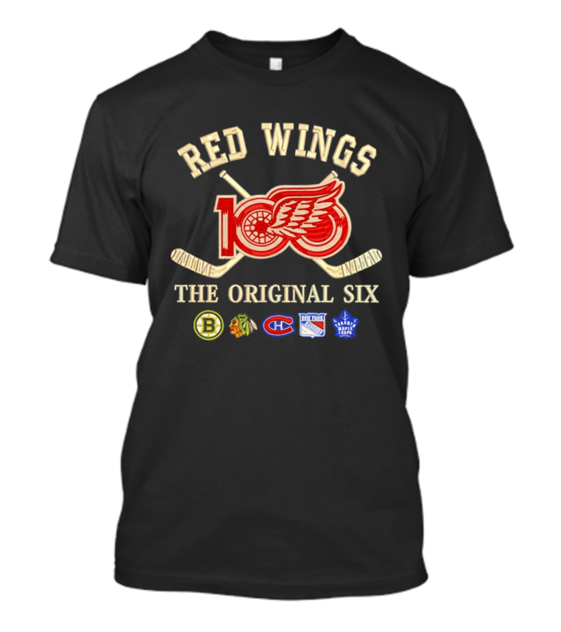 Detroit Red Wings 100th Anniversary 1926 2026 The Original Six NHL Teams T-Shirt